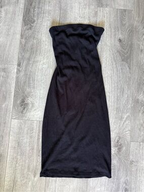 Strapless Black Tube Dress - Women